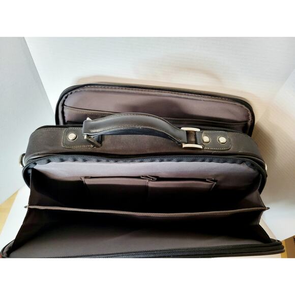 KENNETH COLE REACTION Laptop Bag Briefcase Black - Picture 4 of 7
